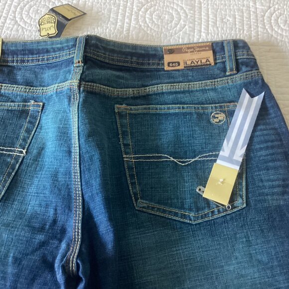 NWT Y2K Vintage Pepe London Jeans Women's US Size 36x32 Flare Layla Style Bootcu - Picture 13 of 16